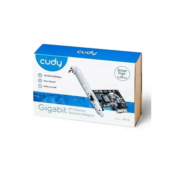 CUDY PE10 Gigabit PCIe Ethernet Network Adapter 1GbE LAN Card with Wake on LAN