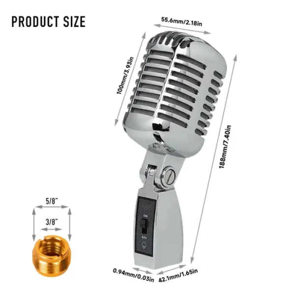 HIVE GM55 XLR Dynamic Microphone-Silver