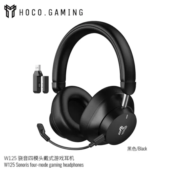 Hoco W125 Sonoris 4-Mode Gaming wireless Headphone for connection modes USB 2.4G + Type-C 2.4G + Bluetooth + AUX
