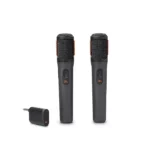 JBL Wireless Microphone System 2-Pack Dual Handheld Mic with Receiver for Karaoke & Events