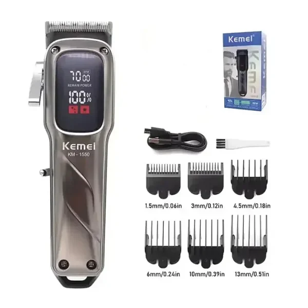 Kemei KM-1550 Professional Hair Clipper and Beard Trimmer Salon Series for Men
