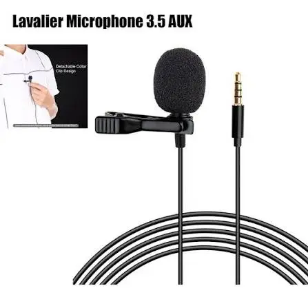 Lavalier GL-119 Mini Microphone Wired Omni Directional Mic 3.5mm Aux Jack Mic Conference Portable Microphone For Mobile Phone Camera