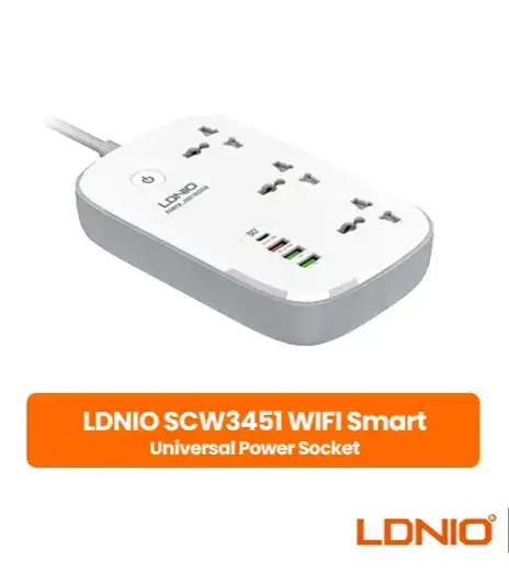 LDNIO SCW3451 WIFI Smart Universal Power Socket Wifi Power Strip (APP Control)
