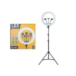 PK-460 Led Ring Light With PHONE HOLDER Selfie Led Photographic Studio Light 18' inch with stan