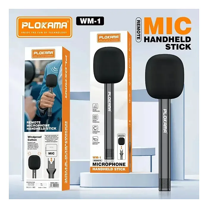 Plokama WM-1 Handheld Wireless Microphone Stick (Mic Not Included)