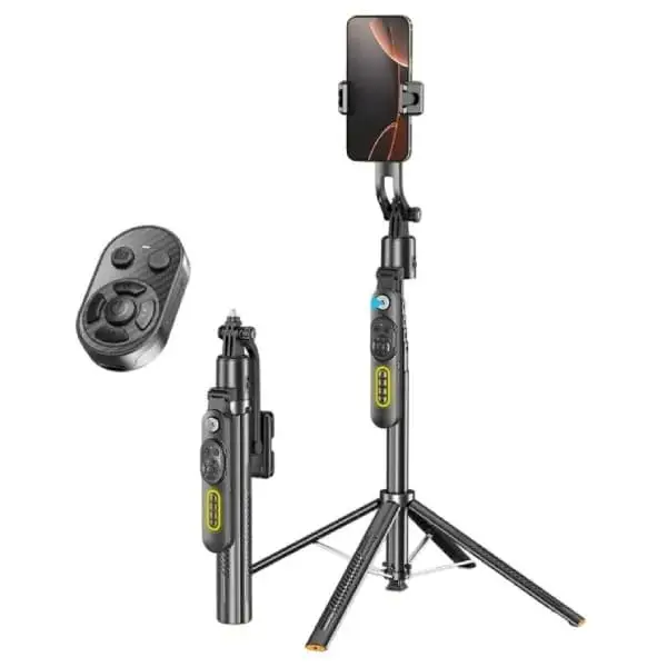 Q625 Portable Foldable Smart AI Tracking Anti-Shake Bluetooth Selfie Stick Quad tripod