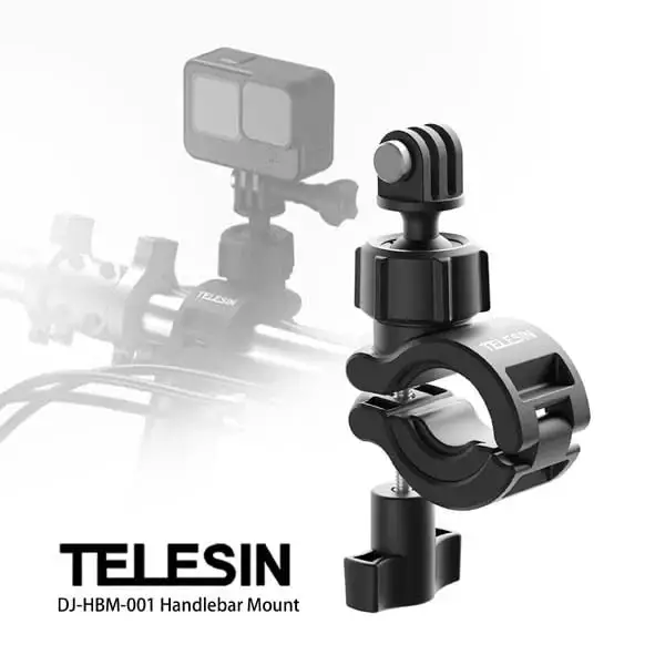TELESIN DJ-HBM-001 OSMO ACTION BIKE MOUNT Camera Handlebar Mount Motorcycle Bike Mount Bicycle Holder 360° Rotation 20mm-32mm Adjustable Diameter Replacement