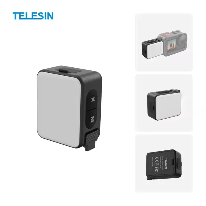 TELESIN TSBGD08-01 Quick Release Beauty Mini Fill Light for DJI Osmo Action 3/4/5 Pro - Black TELESIN TSBGD08-01 Quick Release Beauty Mini Fill Light for DJI Osmo Action 3/4/5 Pro - Black