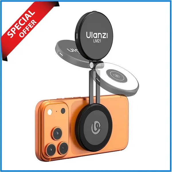 ULANZI LM19 Magnetic Selfie Light, LED Phone Ring Light For IPhone MagSafe