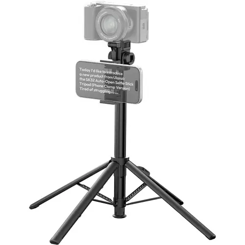 Ulanzi SK32 1.8M Auto-Open Selfie Stick Tripod for Iphone Android Cameras DSLR Light Phone Tripod Stand with 30M Remote Control with mobile mount