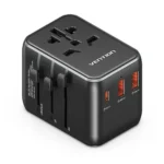 VENTION FJEB0 3-Port USB (C + A + A) Universal Travel Adapter (20W/18W/18W) Black