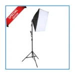 YE TL-4 4in1 Multi-Holder Studio E27 Socket Tricolor Lighting Lamp Head with 50*70cm Softbox and Portable Light Stand (Full Package) – Black