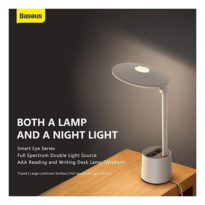 Baseus Smart Eye Series Full Spectrum Double Light Source AAA Reading and Writing Desk Lamp